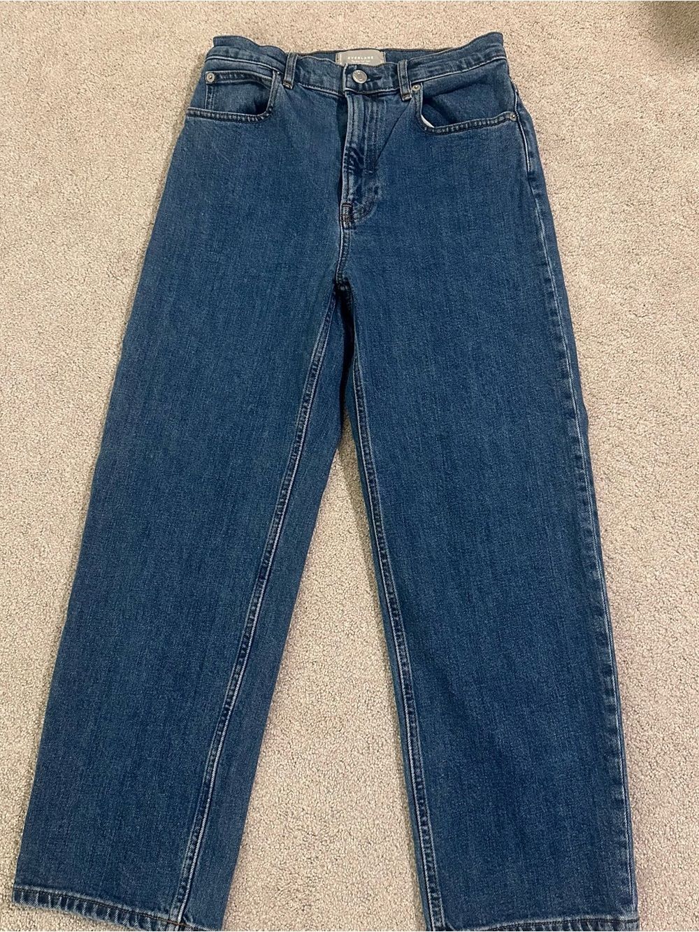 Everlane way High-Rise Straight Jeans in Blue Denim women 27 EUC